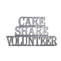 Care Share Volunteer Large Silver Pin